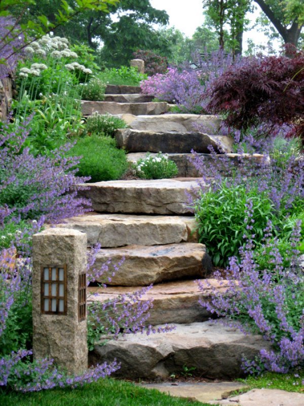 35 Outside steep steps ideas, garden stairs, garden steps, hillside